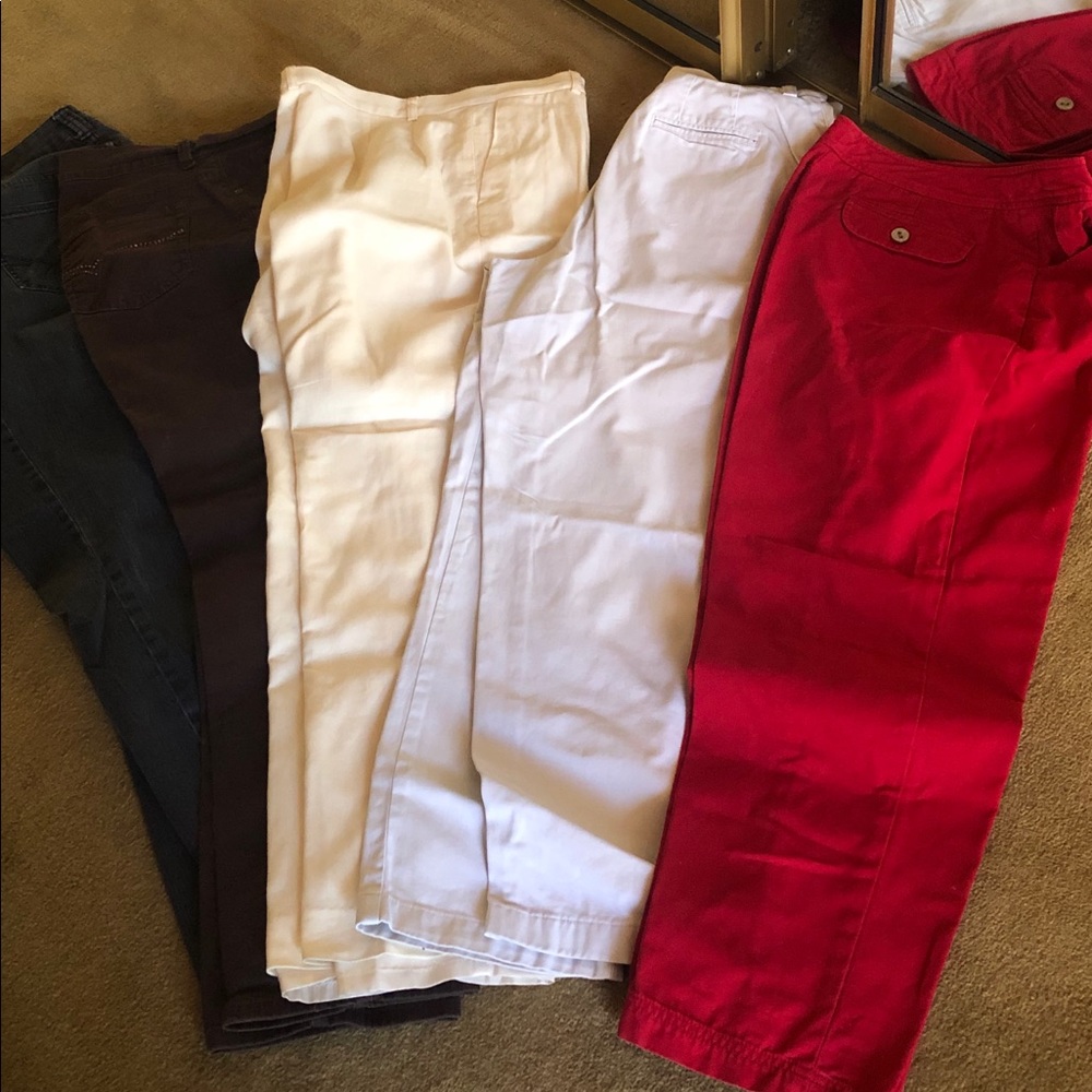 4 Pairs of Size 10-12 Pants-petite short